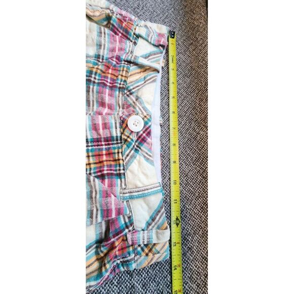 Free‎ People Marlowe Yarn Dye Slouchy Plaid Tan Trousers Pants Womans Sz 2 NEW - Picture 8 of 10